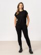 OUTHORN Women's oversize plain T-shirt deep black 2