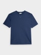 OUTHORN Men's oversize plain T-shirt - navy blue 4