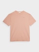 OUTHORN Men's oversize T-shirt with embroidery - coral powder coral 5