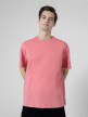 OUTHORN Men's oversize Tshirt with embroidery  pink pink
