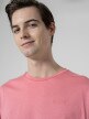 OUTHORN Men's oversize T-shirt with embroidery - pink pink 4