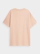 OUTHORN Men's oversize T-shirt with print - beige beige 6