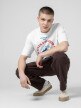 OUTHORN Men's oversize T-shirt with print - white white 4