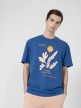 OUTHORN Men's oversize Tshirt with print  blue blue