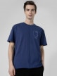OUTHORN Men's T-shirt with embroidery - navy blue 2
