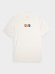 OUTHORN Men's T-shirt with print - cream 6