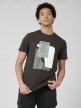 OUTHORN Men's T-shirt with print darrk gray 2