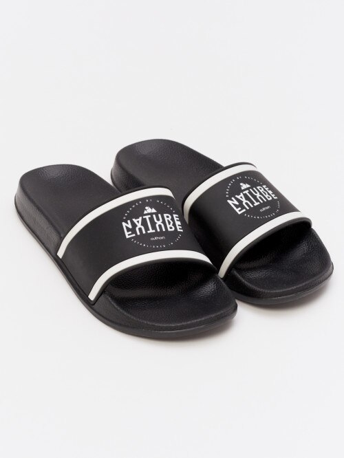OUTHORN Men's flipflops  deep black