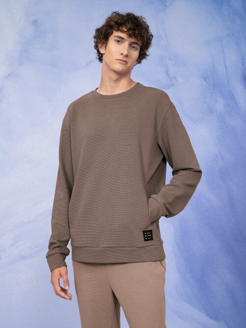 OUTHORN Men's pullover ribbed sweatshirt