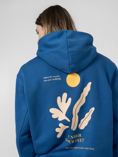 OUTHORN Men's oversize hoodie  blue blue