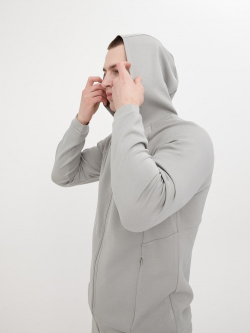 OUTHORN Men's zipup hooded sweatshirt gray