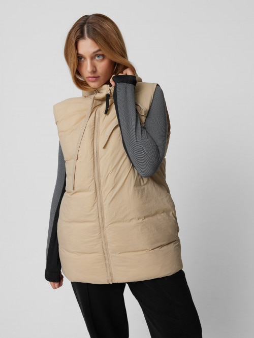 OUTHORN Women's oversize synthetic down vest beige