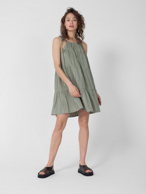 Relaxed midi dress - khaki
