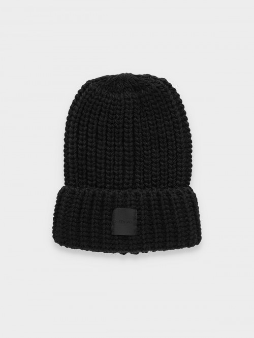 OUTHORN Women's winter beanie deep black