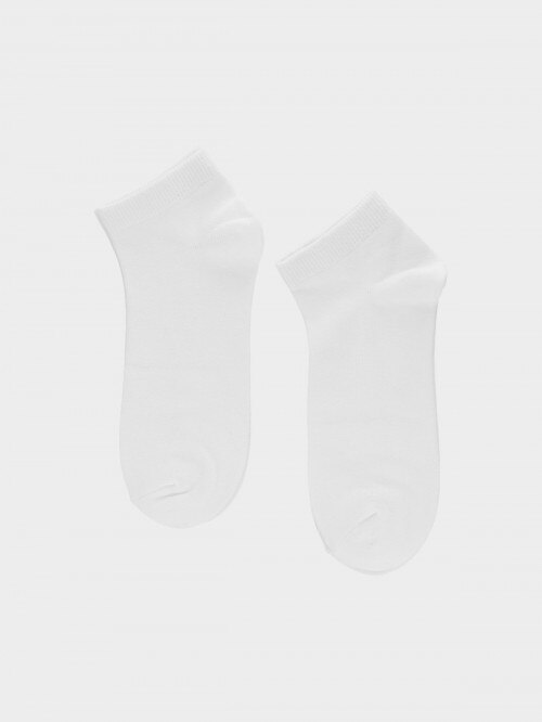OUTHORN Women's basic ankle socks (2 pairs) white