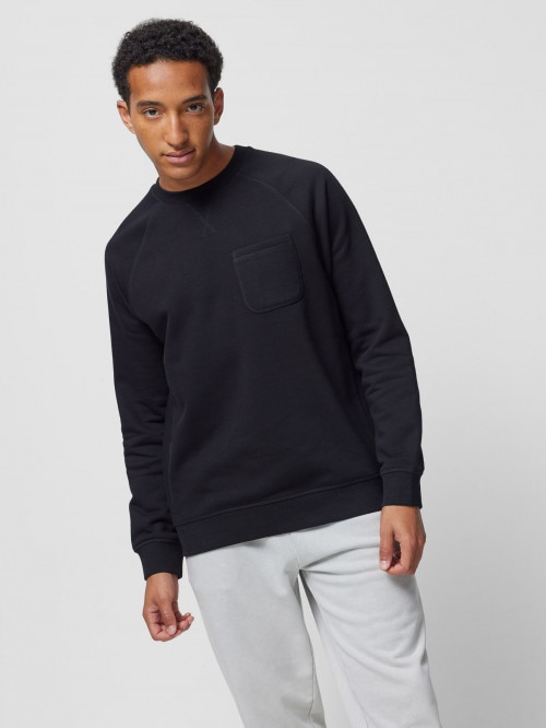 Men's pullover sweatshirt without hood
