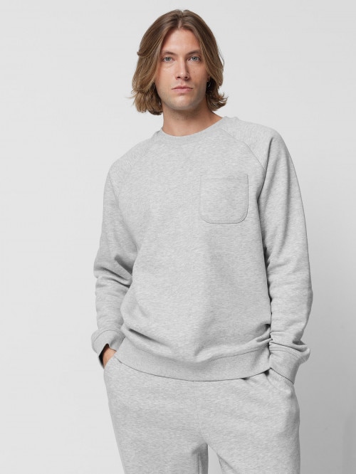 Men's pullover sweatshirt without hood