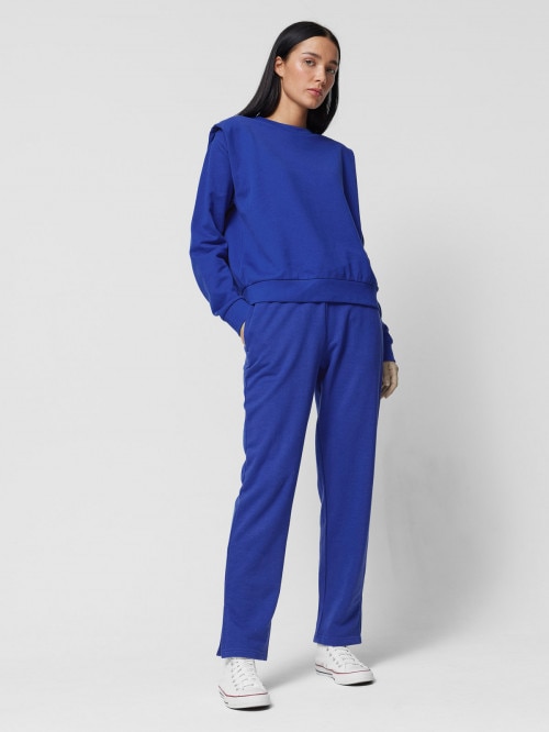OUTHORN Women's sweatpants with slits cobalt blue