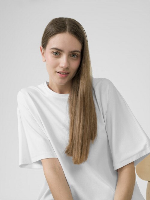 Women's plain T-shirt - white