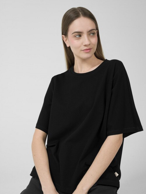 Women's plain T-shirt - black