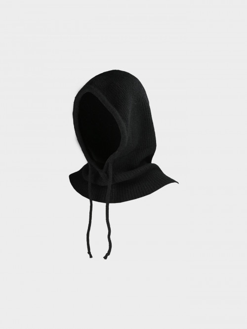 OUTHORN Hooded balaclava with wool and alpaca  deep black