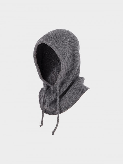 OUTHORN Hooded balaclava with wool and alpaca  anthracite