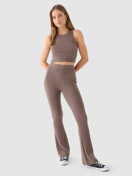 OUTHORN Women's knitted flare trousers