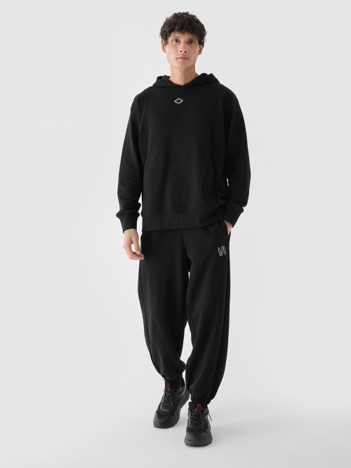 OUTHORN Men's oversize jogger sweatpants deep black