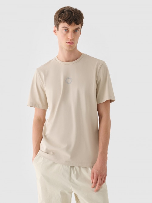 OUTHORN Men's tshirt with print beige