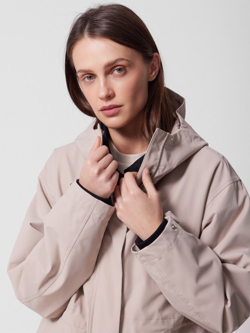 Women's transitional water resistant parka with membrane 8000