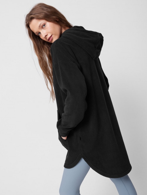OUTHORN Women's pullover fleece with hood deep black