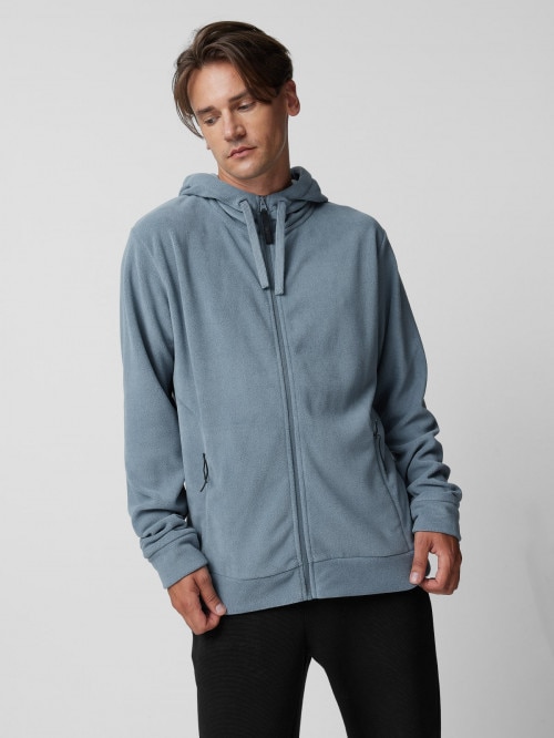 OUTHORN Men's zipup fleece with hood blue