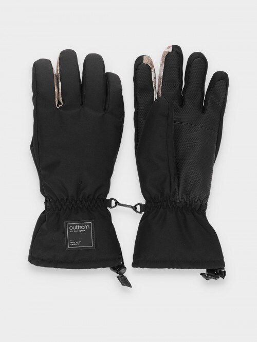 Men's ski gloves deep black