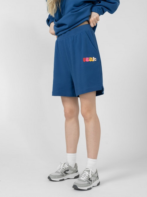 Women's sweat shorts - blue