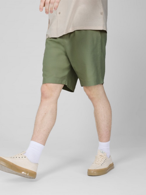 Men's woven linen shorts  khaki