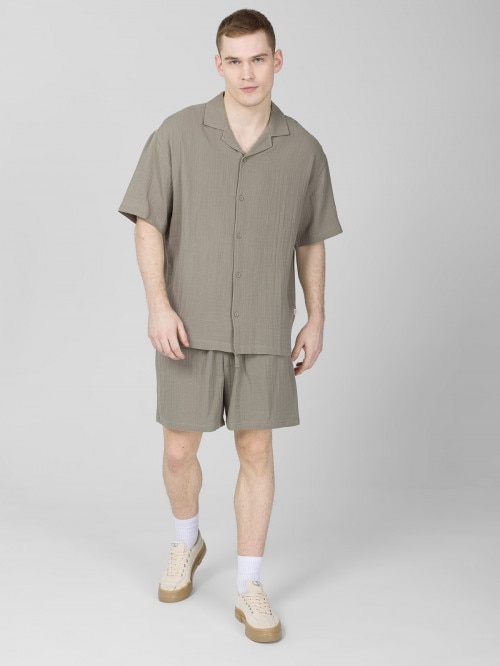 Men's cotton muslin shorts  mint