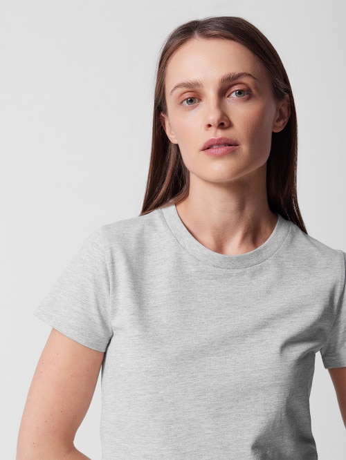 Women's cropped plain t-shirt