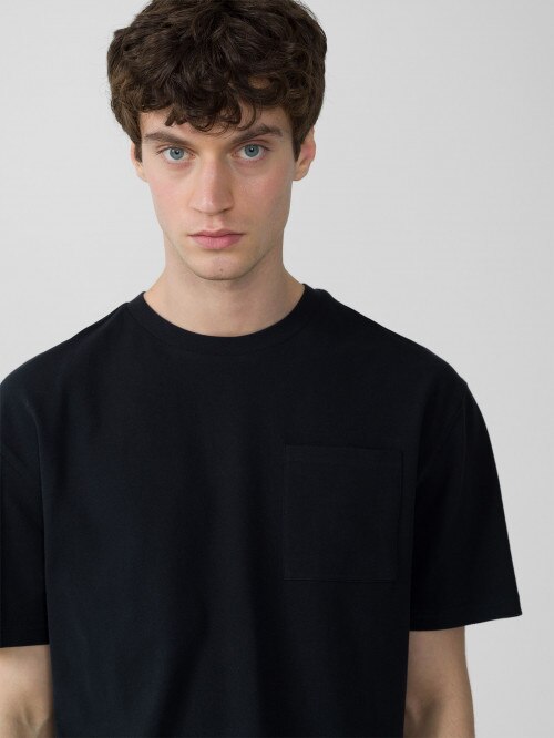 Men's plain T-shirt - navy blue