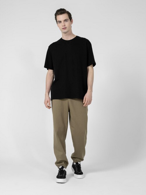 Men's oversize plain T-shirt - black