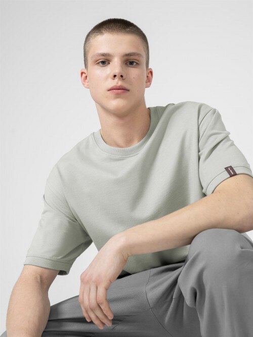 OUTHORN Men's oversize plain Tshirt  grey gray