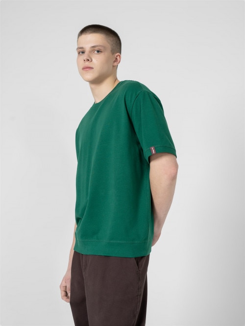 OUTHORN Men's oversize plain Tshirt  green