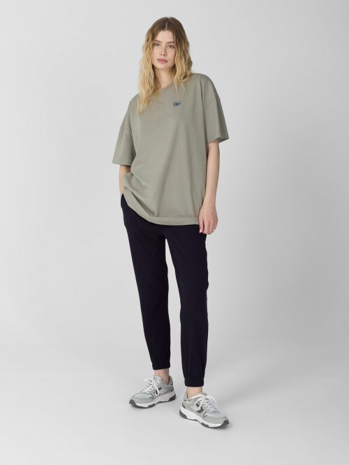 Women's oversize T-shirt with print - mint