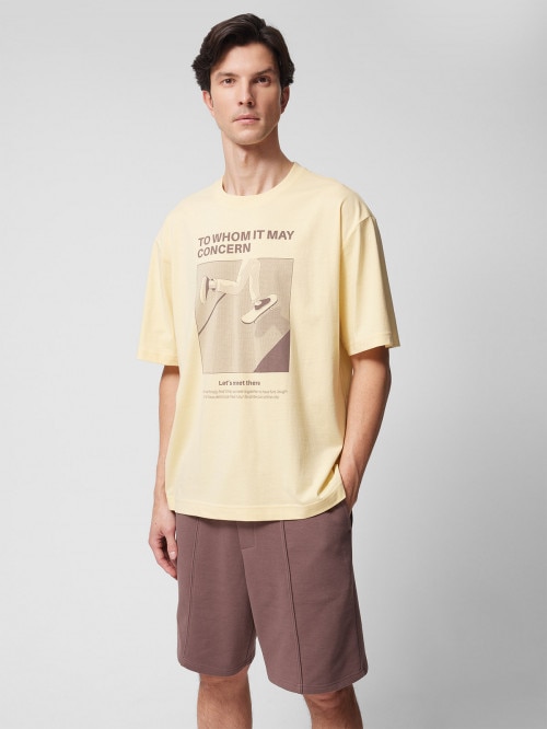 OUTHORN Men's oversize tshirt with print