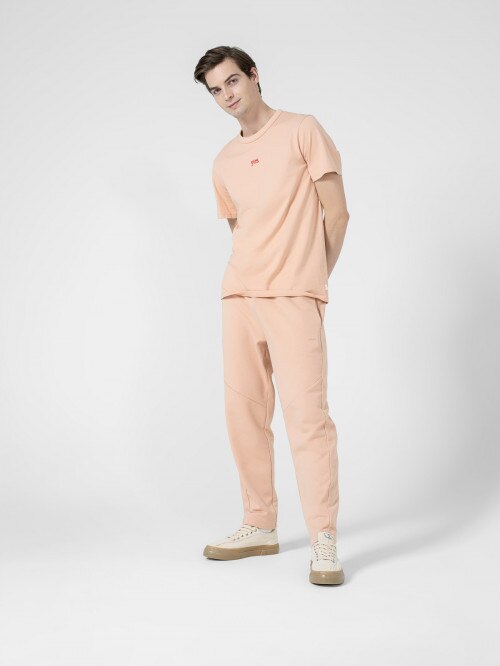 Men's T-shirt with print - beige