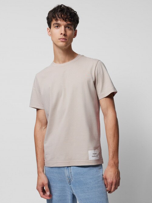OUTHORN Men's Tshirt with print cream
