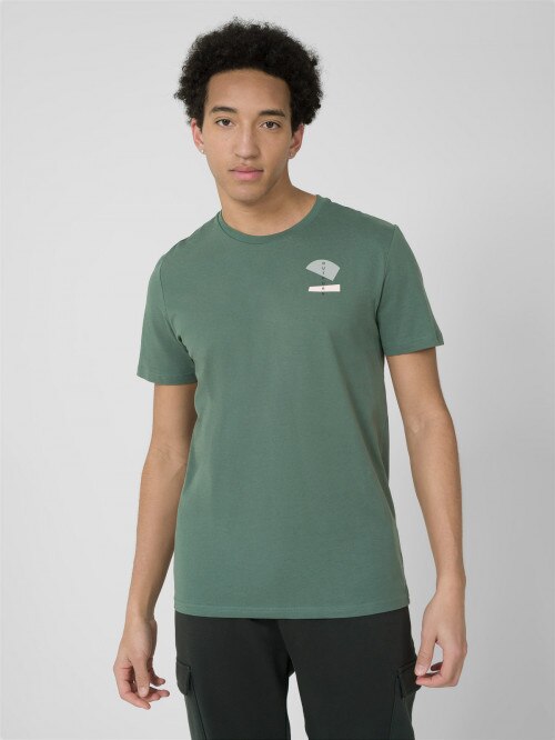 OUTHORN Men's Tshirt with print sea green