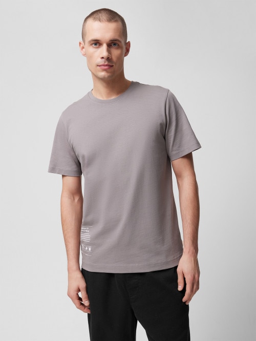 OUTHORN Men's tshirt with print gray