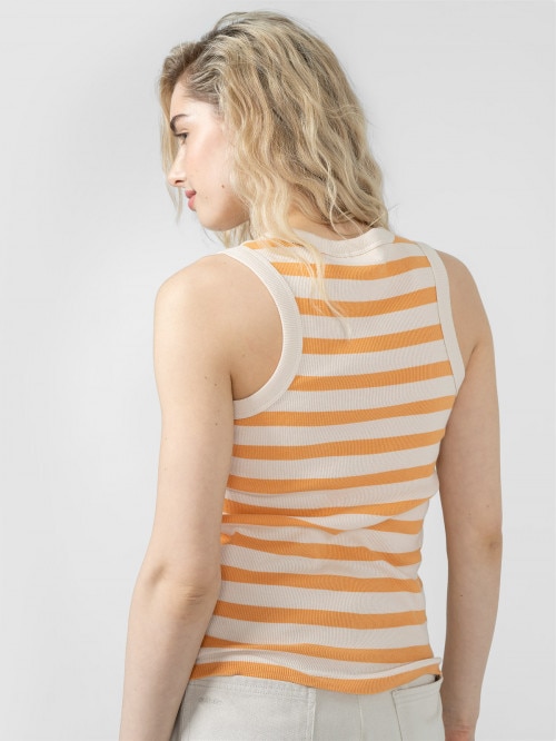 OUTHORN Women's striped top  yellow
